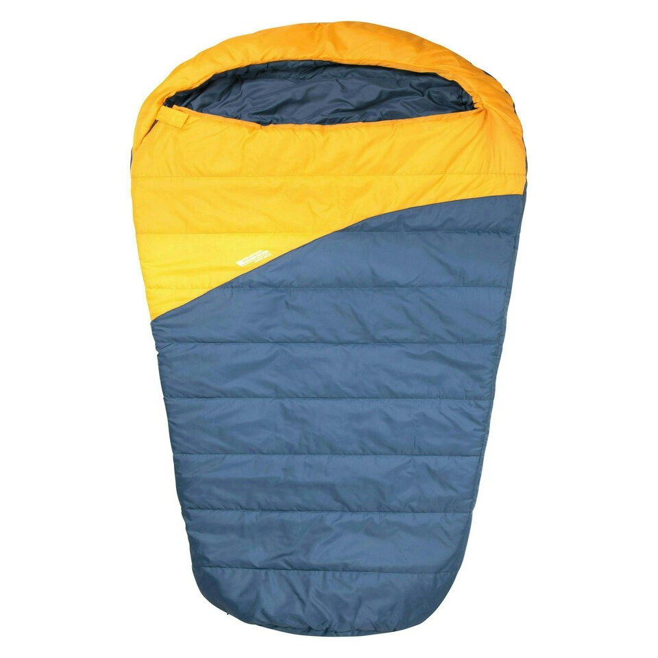 image 1 of Mountain Warehouse Summit Sleeping Bag Ripstop Hooded Mummy Shape Camping Bed Right Handed Zip - Long length (215cm) Yellow