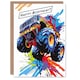 image 1 of Large Monster Truck With Flames Colourful Design Birthday Card