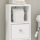 image 8 of SoBuy White Toilet Paper Storage Cabinet with Drawer and Adjustable Shelf, 7.8x7.8x33.4 in, 5.9 kg - BZR219-W