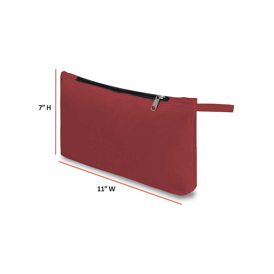image 1 of Covers&All Tool Bag, 18 Oz Heavy Duty Waterproof Pouch with Sturdy, 7 in L x 11 in W x 7 in H, Red