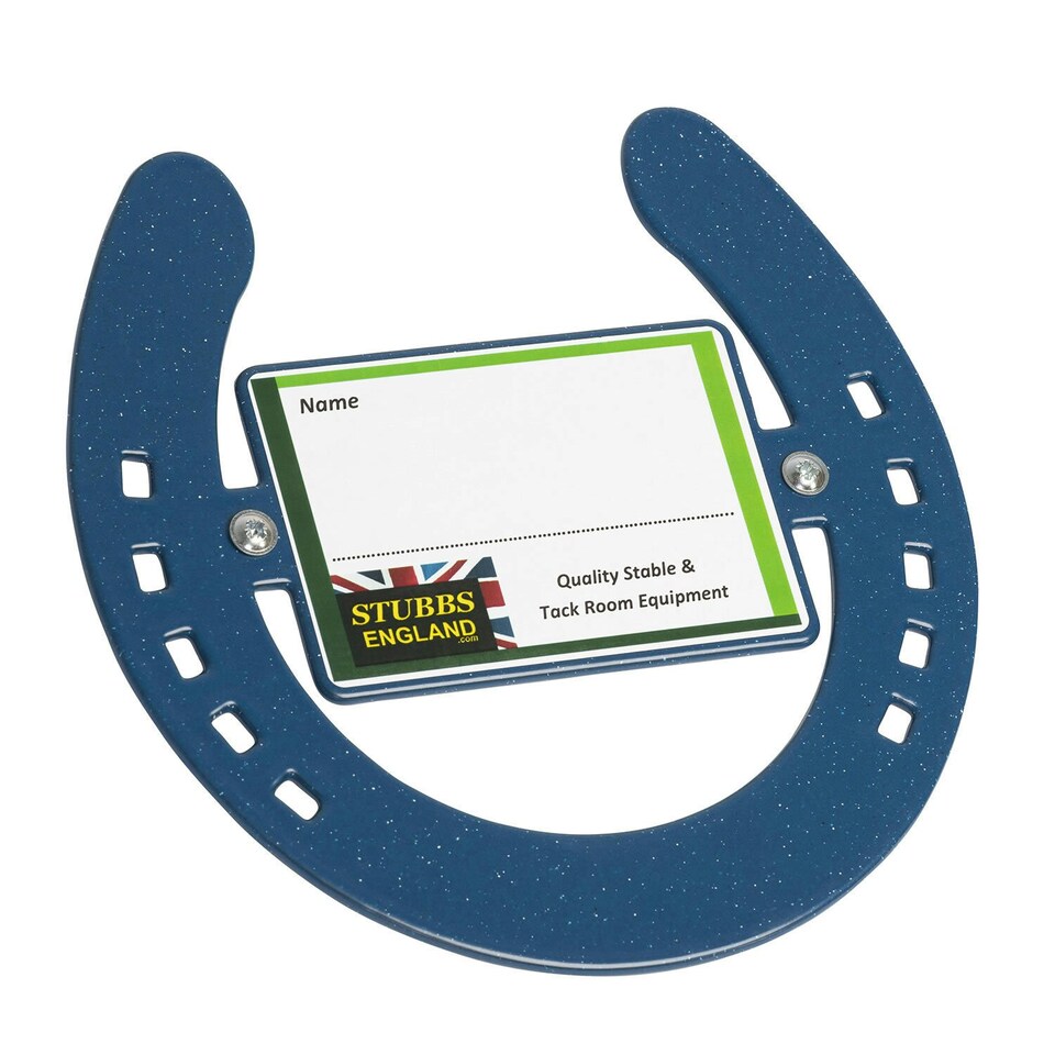 Stubbs S2670 Horseshoe Name Plate - Blue - One Size