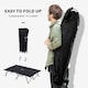 image 4 of Outsunny Double Camping Bed Camping Cot Foldable Sunbed Outdoor Patio Sleeping Bed Super Light with Carry Bag (Black) | Black