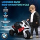 image 4 of HOMCOM BMW S1000RR Licensed 6V Kids Electric Motorbike 3 Wheel Ride on Motorcycle with Headlights Music for 18-36 Months, Red
