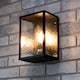 image 2 of BHS Douglas Outdoor Wall Light, Black