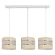 image 1 of Helen Straight Bar Pendant Ceiling Light Ecru, Gold, White 65cm