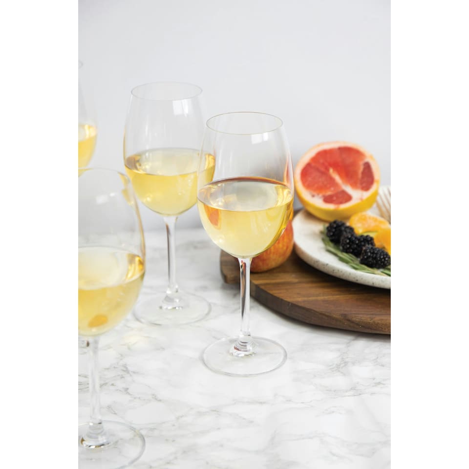 image 1 of Mikasa Wine Glass Set Clear Crystal 470ml Set of 4