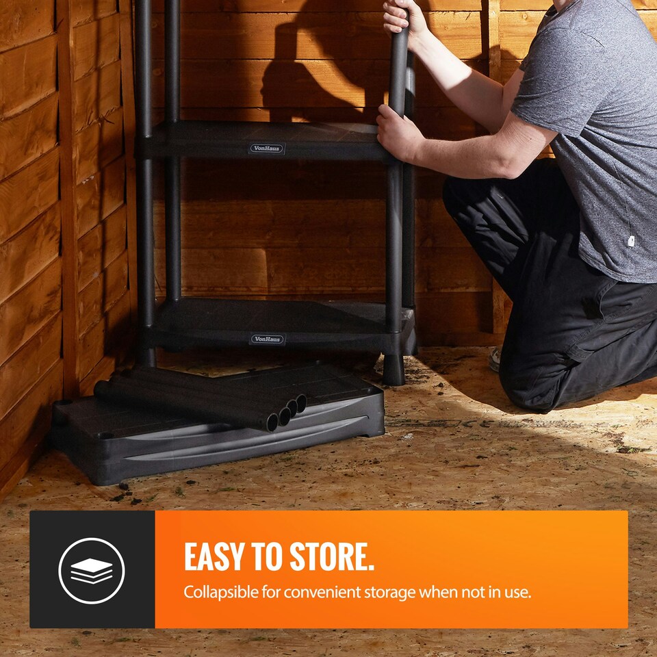 image 1 of VonHaus Two 5 Tier Plastic Shelving Units for Garage