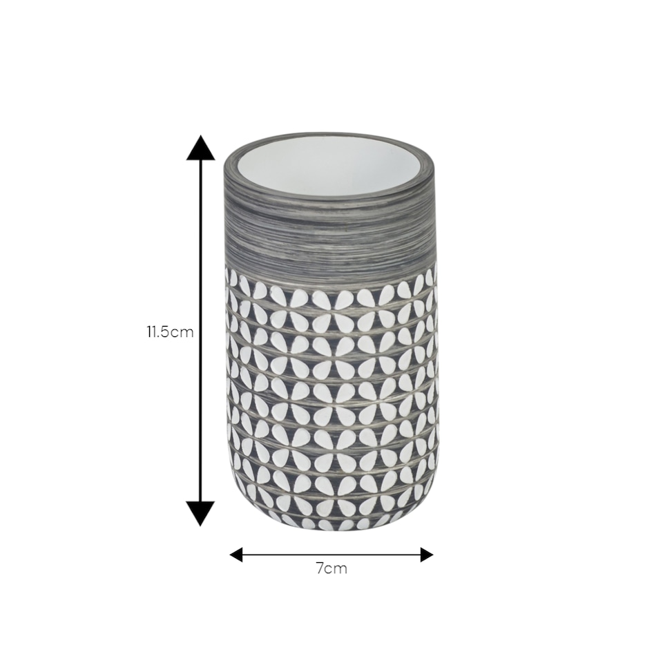 image 1 of Showerdrape Ravello Bathroom Accessory Set - Soap Dish & Tumbler | Grey | 1