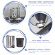 image 2 of Harbour Housewares 2x Bathroom Pedal Bins - 5L - Brushed - Round Stainless Steel Slim Rubbish Dustbin Lid and Inner Liner Bucket