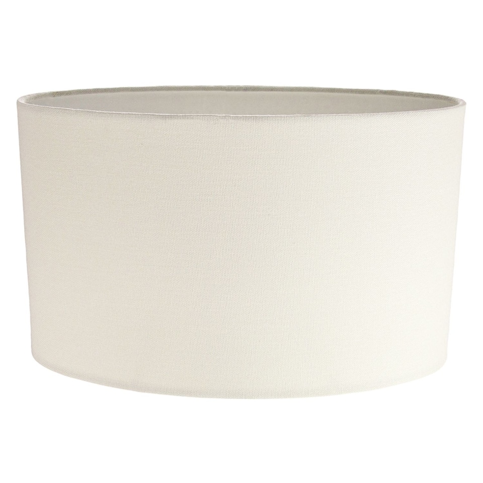 image 1 of Contemporary and Stylish Soft Cream Linen Fabric Oval Lamp Shade - 30cm Width | Cream | Cream | 1