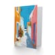 image 2 of Greek Coastal Village Street Calm Sunny Him Her Card