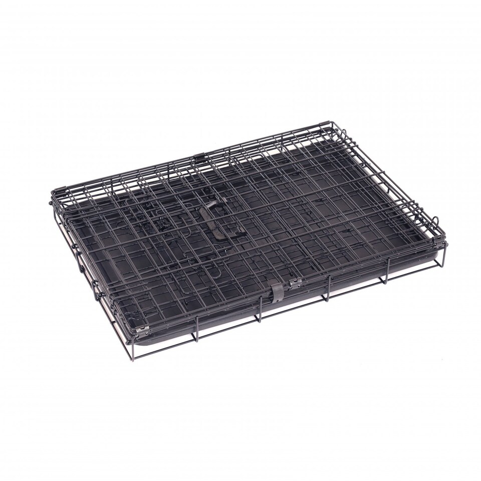 image 1 of 24" Folding Metal Dog Cage Puppy Transport Crate Pet Carrier