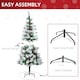 image 6 of HOMCOM 5ft Christmas Xmas Tree Pine Look and Metal Stand Snow Gift 184 Tips