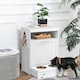 image 2 of PawHut Pet Feeder Station, Dog Cat Food Storage Feeding Station, Food Cabinet