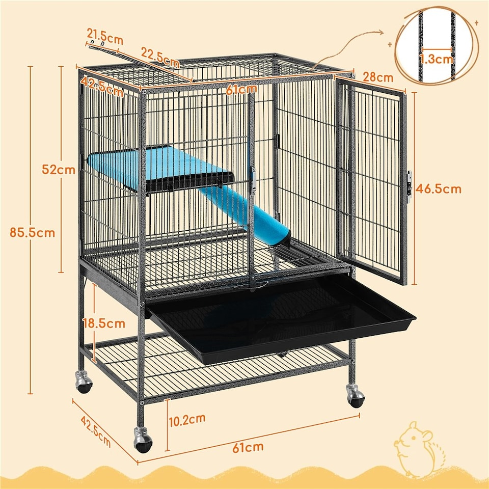 image 1 of Yaheetech Single Unit Small Animal Cage