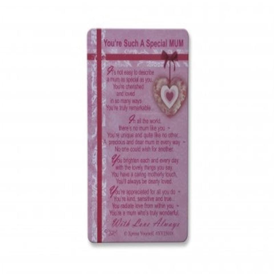 image 1 of Such A Special Mum Nice Verse Xpress Yourself Keepsake Wallet Purse Greeting Card