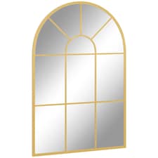 Large Arched Metal Wall Mirror For Bedroom Living Room Gold