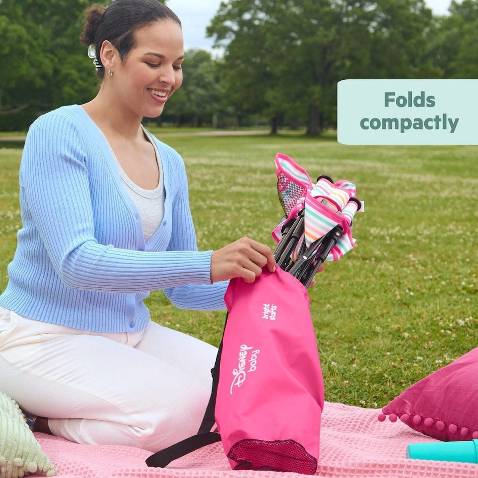 image 1 of Bright Starts Disney Minnie Mouse Pop N Sit Portable Booster Seat 6 - 36 months