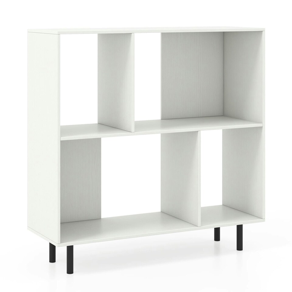 image 1 of COSTWAY Open Shelf Bookcase Cube Bookshelf White White