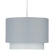 image 3 of First Choice Lighting Pair of Grey Ombre 2 Tier Ceiling Light Shades Grey