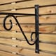 image 6 of Tom Chambers Heavy Duty Handcrafted Metal 35cm Black Twisted Wall Bracket Hook For Garden Patio Hanging Basket Planter Bird Feeder | Black | Black
