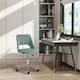 image 2 of Vinsetto Mid-Back Swivel Home Office Chair Scallop Green