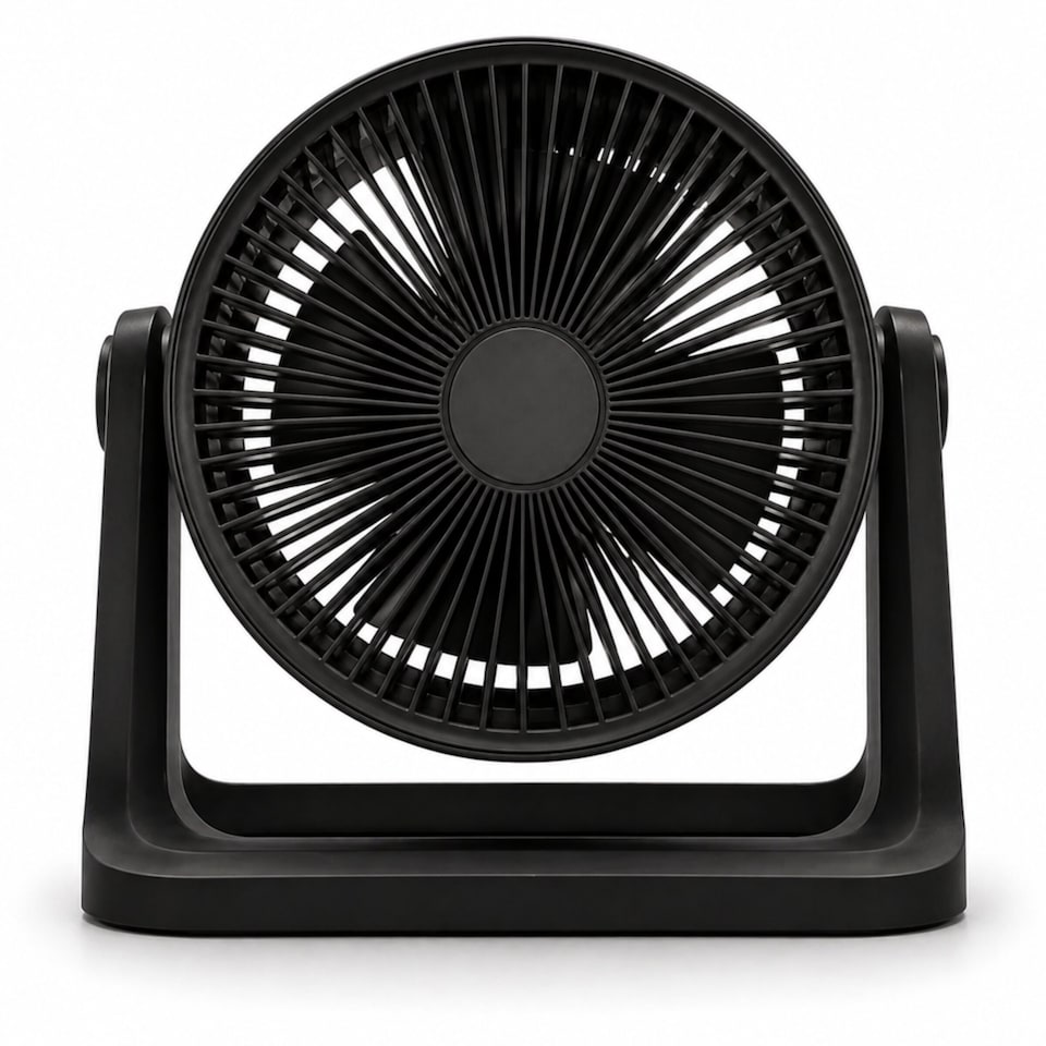 image 1 of EMtronics 9" Turbo Table Fan with 115° Tilt, 3 Speeds & Quiet Operation - Black