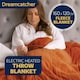 image 2 of Dreamcatcher Deluxe Terracota Electric Throw Heated Double Over Blanket Soft Fleece | Orange | Orange | One Size | 1