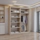 image 3 of Sliding wardrobes 4U Modern Full Mirror Sliding Door Wardrobe Multi Size (90-203cm) & Color Options | Brown | 180cm(Oak) | 180cm