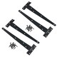 image 1 of 10in / 250mm Heavy Duty T Tee Hinges For Shed + Garden Gates Black Finish 4pc Black