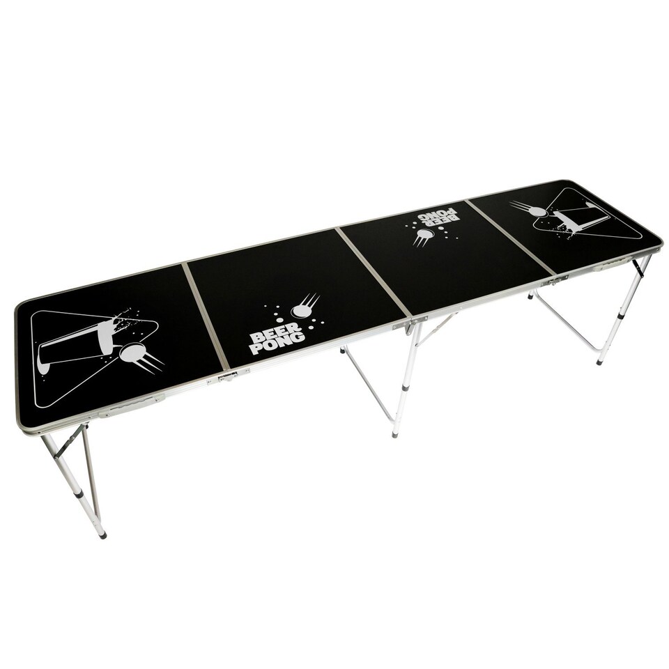 image 1 of Official Size 8 Foot Folding Beer Pong Table BBQ Drinking Party