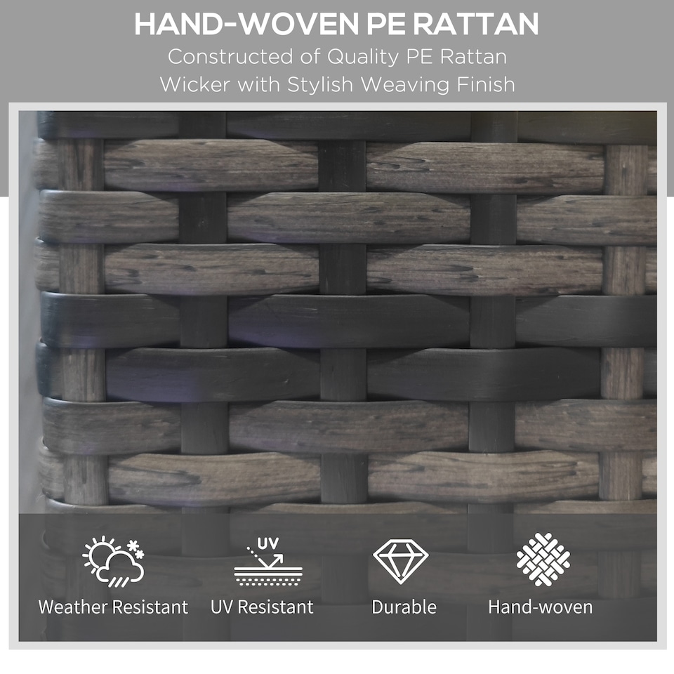 image 1 of Outsunny Outdoor PE Rattan Sun Lounger, 5-Level Adjustable Backrest Wicker Outdoor Chaise Recliner, Garden Chair with 2 Wheels, Grey