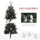image 6 of HOMCOM 5ft Artificial Christmas Tree with LED Lights and Blue Decorations
