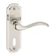 image 3 of Constance Metal Lever Latch Door Handles Set Rose Internal, External | Silver | 6x Satin Nickel Keyhole