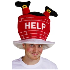 Santa Stuck in Chimney Hat | Multi | 6