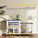 image 3 of PawHut Rabbit Hutch, 2-Tier Guinea Pig Hutch with Wheels & Trays, Grey