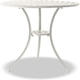 image 3 of Centurion Supports OSHOWA Luxurious Garden and Patio Table and 4 Large Chairs with Armrests Cast Aluminium Bistro Set - White with Green Cushions