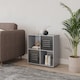 image 3 of 4 -Cube Shelving Unit With Metal Doors - Square | Grey | Grey & Black | 1