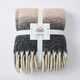 image 7 of Ombre Faux Mohair Throw - Soft, Stylish, Fringed Blanket Green