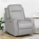 image 2 of HOMCOM Electric Fabric Recliner Armchair, Reclining Chair with Adjustable Leg Rest, USB Port, for Limited Space Home Living Room, Grey