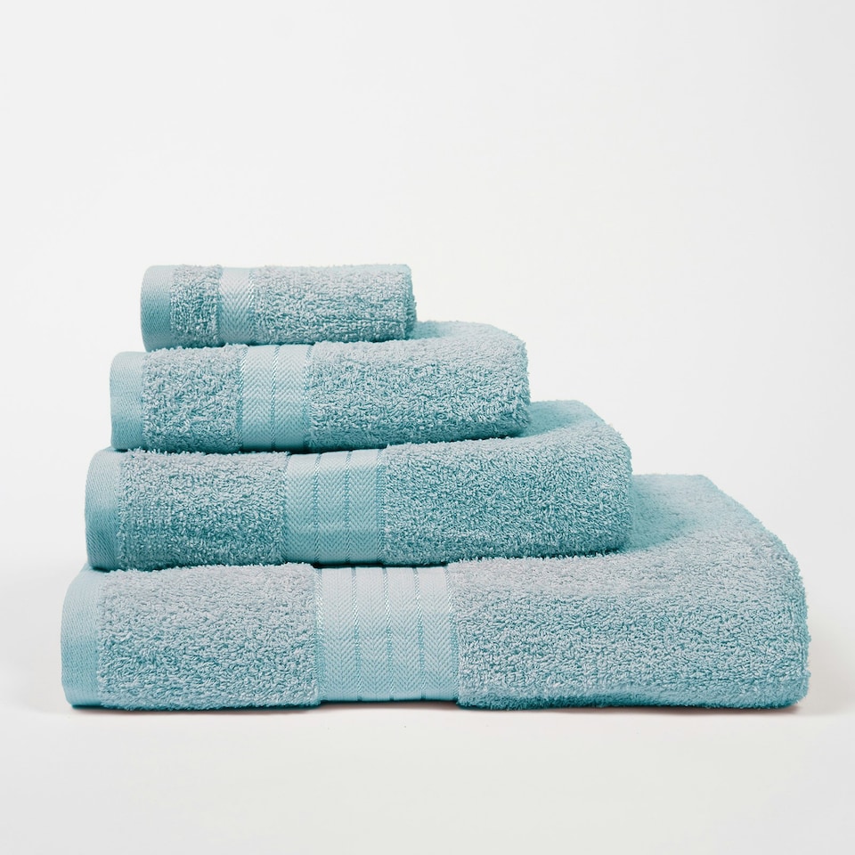 image 1 of OHS 4 x Luxury 100% Cotton 500GSM Bathroom Face Cloth Towel Blue | Denim Blue | Face cloth