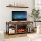 image 9 of COSTWAY Electric Fireplace 750W/1500W Fireplace Insert Black