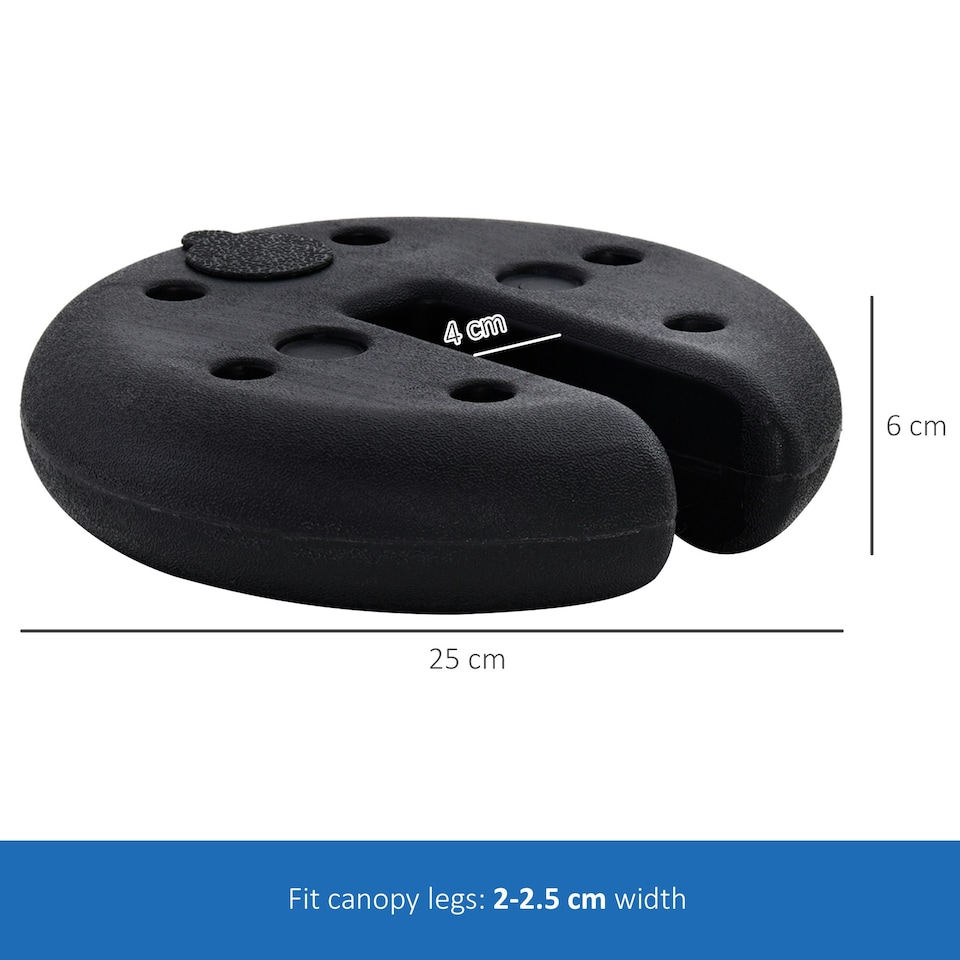 image 1 of Outsunny Set of 4 Canopy Tent Weight Sand Fillable Strong Plastic