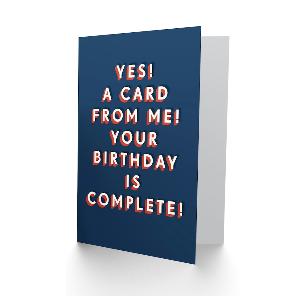 image 1 of From Me Now Complete Bold Cheeky For Him Funny Birthday Card