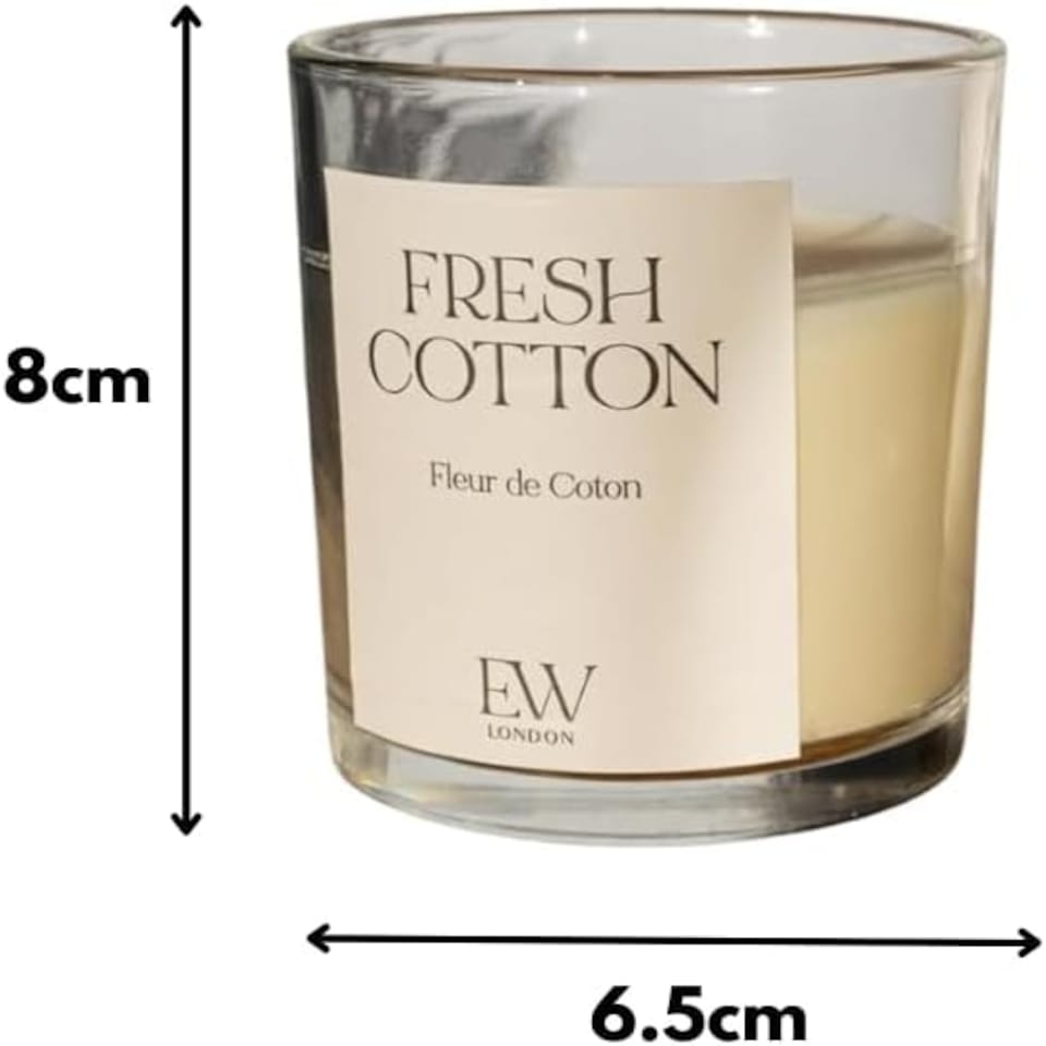 image 1 of Marco Paul Cotton Fresh Glass Candle 8cm N/A