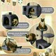 image 4 of Yaheetech 137cm Tall Cat Tree with Scratching Posts Dark Grey