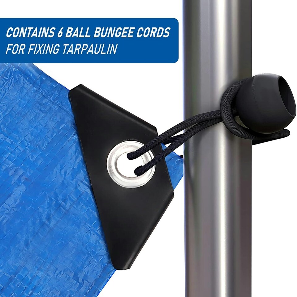 image 1 of Tarpaulin 3m x 3m Multi-Purpose Waterproof, UV Resistant Ground Sheet Cover Made of 90g/Square Metre Tarpaulin Blue