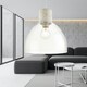 image 4 of First Choice Lighting Treson Clear Glass and White Terrazzo Concrete Pendant Grey | Clear