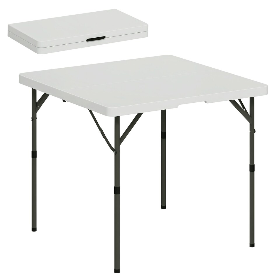 image 1 of Outsunny 3ft Folding Camping Table with 2 Adjustable Height 