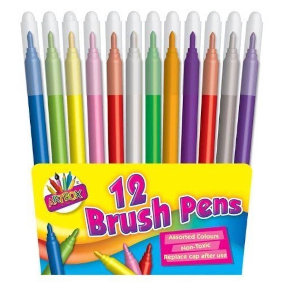 image 1 of Artbox Quality Brush Fibre Pen (12 Pack)